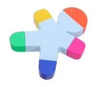 SHINEOFI 3pcs 5-in-1 Human Shaped Fluorescent Highlighter Pens with Multi-color Fluorescent Effect, Portable Plastic Markers for Journaling and Planner Use, Cute Cartoon Character Style