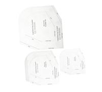 SHINEOFI 3pcs Acrylic Patchwork Rulers Bowl Cozy Templates for Sewing DIY Quilting Wear-Resistant Material Lightweight Portable for Home Crafting