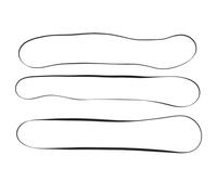 SHINEOFI 3pcs Black 300mm Rubber Replacement Belts for Phonograph Turntable Recorder Record Player Drive Accessories, 4mm Wide Rubber Phonograph Belts for Vinyl Player Maintenance