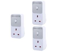 SHINEOFI 3pcs Countdown Timer Outlet Plug Socket with Hour Settings Automatic Shut Off for Energy Saving Uk Plug for Home Appliances