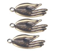 SHINEOFI 3pcs Decorative Brass Buddha Hand Keychain Pendant Vintage Key Ring Ornament Craft Accessories for Little Buddha and Lucky Charms DIY Projects