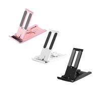 SHINEOFI 3pcs Desktop Phone Stand Stable Slip Tablet Holder with Multi Angle Support for Smartphones and Tablets Compatible with All Models Black