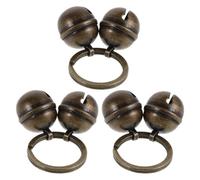 SHINEOFI 3pcs Extra Loud Dog Bells for Pet Tracking with Vintage Brass Metal Design, Comfortable and Stylish Collar Charms for Puppies and Cats during Outdoor Walks and Daily Wear