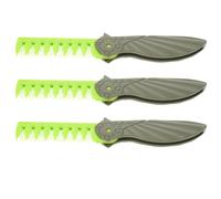 SHINEOFI 3pcs Folding Hair Comb for Men with Wide Tooth Structure, Portable Plastic Design Minimizing Hair Pulling and Breakage, for Barber Use and Daily Grooming