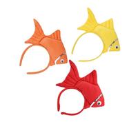 SHINEOFI 3pcs Goldfish Headband Lightweight Comfortable Sea Animal Party Prop for Birthday Halloween Dress Up Cosplay with Vivid Colors and Soft Fit