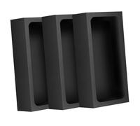 SHINEOFI 3pcs Graphite Crucible Ingot Mold for Metal Melting High Temperature Resistant Graphite Construction Durable Petroleum Industry Furnace Accessory with Easy Installation