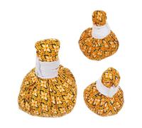 SHINEOFI 3pcs Herbal Compress Massage Ball for Face and Waist with Non-Woven Fabric, Safe for Body, Removes Body Chills, Includes Fresh-Keeping Bag, for Adults and Elders