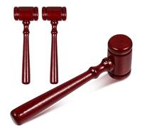 SHINEOFI 3pcs Judge Gavel Toy, Mini Wooden Hammers, 4. 33 X 1. 37 X 0. 78 Inch, Cosplay Lawyer Home Decorations