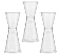 SHINEOFI 3Pcs Large PC Resin Double-Sided Bar Jigger Measuring Cups, Reusable Reusable Double Jigger for Cocktail, Wine, Milk, and Bartending Drinks, Bar Accessory for Home and Professional