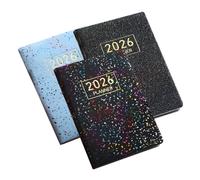 SHINEOFI 3pcs Mini Academic Daily Agenda Planner Portable Pocket Calendar Notepad with Faux Cover Smooth Writing Surface Layflat Design for Office and Classroom Use