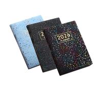 SHINEOFI 3pcs Mini Academic Planner Portable Pocket Daily Schedule Notepad with Faux Cover and Ink Resistant for School Use