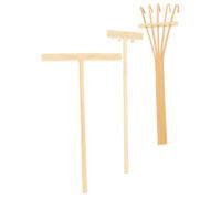 SHINEOFI 3pcs Mini Sand Rake Set for Zen Garden Small Desktop Sand Tray Tools 4-Tooth Rake for Meditation and Tabletop Decoration