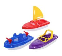 SHINEOFI 3pcs Plastic Speedboat Toys, Assorted Colors, Baby Shower Toys, Outdoor Sand Beach Play, Sailing Boat, Race Boat, Bath Time Fun