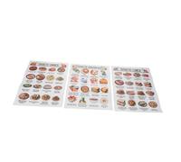 SHINEOFI 3pcs Prediabetes Food Chart Set Diabetes Meal Planner Poster for Breakfast Lunch Dinner Nutritionist-designed Grocery List for Family-friendly Daily Healthy Diet Guide