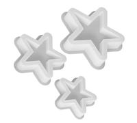 SHINEOFI 3pcs Silicone Star Candle Molds Set, Five-Pointed Star Shape, Nonstick Flexible Mold for DIY Candle Making, Aromatherapy, and Holiday Crafting in Small, Medium, Large Sizes