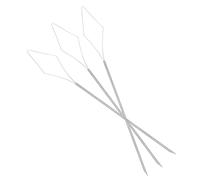 SHINEOFI 3pcs Silver White Dreadlock Crochet Needles Small Interlocking Hair Tools for Lace Wig Ventilating and Dreadlock Styling