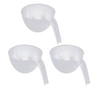 SHINEOFI 3pcs Stackable Plastic Mixing Bowls with Handles for Microwave Heating, Kitchen Tableware Containers for Baking and Food Prep, Portable Salad and Sauce Bowls