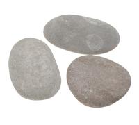 SHINEOFI 3pcs Turtle Basking Stones Flat Platform Natural River Rock Reptile Tank Decoration for Turtles and Bearded Dragons Suitable for Aquarium and Habitat Landscaping Random Color