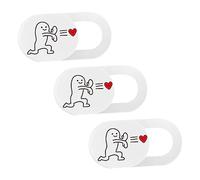 SHINEOFI 3pcs Webcam Cover Slide for Laptop Tablet Smartphone Privacy Protection Peeping Camera Lid with Cartoon Heart Pattern Secure Digital Life