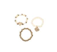 SHINEOFI 3pcs White Metal Watch Strap Ornaments DIY Decorative Charms Compatible with Silicone Watch Bands for Stylish Accessories