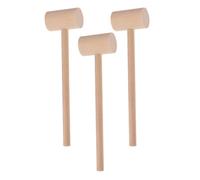 SHINEOFI 3Pcs Wooden Seafood Mallets Small Crab Lobster Hammers for Shell Cracking Kitchen Gadgets DIY Party Art Crafts Supplies