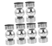 SHINEOFI 3sets Stainless Steel Stairway Handrail End Caps Durable Handrail Covers for Stairs Staircase Balcony Elegant Design High Hardness and Stability 2pcs*3