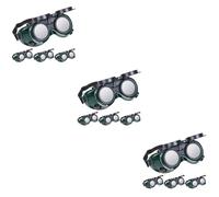 SHINEOFI 3sets Welder Goggles with Flip Up Design Durable Eye Protection Glasses for Welding Safety Goggles Against Intense Light Radiation Comfortable Fit for Extended Wear 4pcs*3