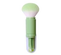 SHINEOFI 4 in 1 Makeup Brush with Dual Headed Structure Green Portable Makeup Brush Featuring Artificial Fiber for Contouring and Highlight for Professional and Amateur Use
