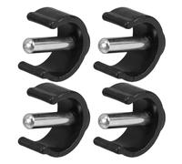 SHINEOFI 4 Pcs Black C-Shape Latch Clips for 22mm Tube Walkers and Crutches, Plastic and Iron Material, Tool-Free Assembly with Antislip Traction, for Replacement of Old Clips in Household