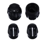 SHINEOFI 4 Pcs Interphone Volume Control Knobs Abs Material Smooth Surface Replacement Part Intercom Channel Selector Knob for Two-way Radio Accessories