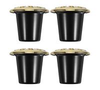 SHINEOFI 4 Pcs Lotus Design Cemetery Flower Holders Plastic Grave Flower Pots for Multi-angle Floral Arrangements Outdoor Use Memorial Grave Decorations