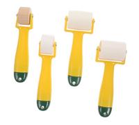 SHINEOFI 4 Pcs Wallpaper Seam Roller Plastic and Wood Pressure Wheel Device for Home Decoration DIY Construction Portable Multifunctional Tool for Vinyl Film and Automotive Sound Insulation