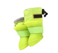 SHINEOFI 4 Pcs Waterproof Pet Rain Shoes for Dogs, Silicone Non-slip Rain Boots with Anti-slip Sole and Adjustable Straps, Protect Paws and Keep Dry on Rainy Days Outdoors, Size L Green