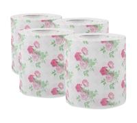 SHINEOFI 4 Rolls Decorative Toilet Paper Roll Printed Bathroom Tissue with Delicate Patterns Made from Soft Wood Pulp Practical and Beautiful Toilet Tissue Paper for Home