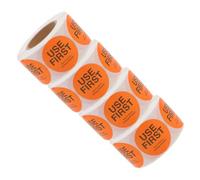 SHINEOFI 4 Rolls Orange Use First Inventory Control Stickers Food Service Labels for Restaurant Kitchen Storage Adhesive Batch Use Priority Labels Stickers Per