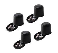 SHINEOFI 4 Sets Black Abs Dice Cup with Cover and 5 Dice