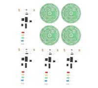 SHINEOFI 4 Sets Solder Practice Kit for Beginners and Hobbyists with Plastic Soldering Boards Easy to Learn Essential Soldering Techniques Training for School and Tech Education