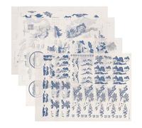 SHINEOFI 4 Sheets Ceramic Decals Pottery Underglaze Transfers with Zodiac Patterns for Pottery Enamel, High-Temperature Resistant, Multi-Color, 53x37cm