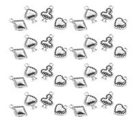 SHINEOFI 40 Pcs Retro Playing Cards Dangle Earrings Pendant Charms