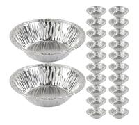 SHINEOFI 400pcs Round Tin Foil Egg Tart Molds Disposable Aluminum Foil Baking Cups for Mini Tarts Muffins and Pudding Suitable for Oven Use