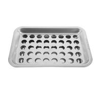 SHINEOFI 40holes Holy Communion Cup Tray Stainless Steel Wine Glass Holder with Divided Sections for Church Serving and Portable Use