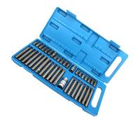 SHINEOFI 40pcs Auto Repairing Wrench Set with Hexagon Sockets and Sleeve Combination Kit Durable Star and Key Tools Portable Storage Box for Car Maintenance and DIY