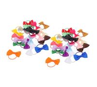 SHINEOFI 40pcs Cute Bow Dogs Hair Bows Elastic Bands Lightweight Comfortable for Yorkie Shih Tzu Poodle