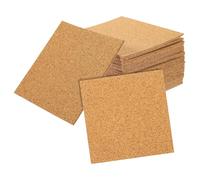 SHINEOFI 40pcs Self Adhesive Cork Pads Square Cork Sheets for Table Protectors Heat Insulation Soundproofing DIY Crafts Home Decor and Office Use