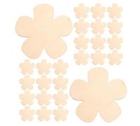 SHINEOFI 40pcs Unpainted Wooden Plum Blossom Cutouts 7.62cm X 2mm DIY Craft Flower Shapes Rustic Wooden Cup Coasters for Easter Spring Home Decor and Art Projects