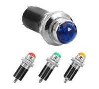 SHINEOFI 4pcs 6.3v Panel Indicator Lights with Plastic Dome Lens, High Visibility Power Status Monitoring Signal Lamps for Instrument Panels and Gear in Large Stage Environments