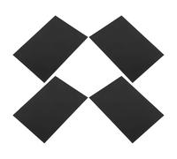 SHINEOFI 4pcs Aluminum Laser Engraving Plates Blank Craft Tags Black High Precision Engraving Sturdy Rectangular Sheet for Signage and Classrooms