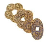 SHINEOFI 4pcs Ancient Divination Coin Brass Feng Shui Decoration