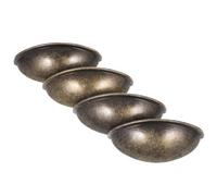 SHINEOFI 4pcs Antique Bronze Semi-Circle Drawer Pull Handles, Alloy Vintage Style Cabinet Door Handles for Kitchen Cupboard Wardrobe Furniture Hardware