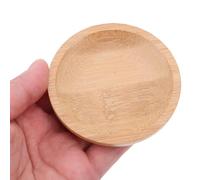 SHINEOFI 4pcs Bamboo Small Dipping Bowls Set 7.5x5cm Round Sauce Dishes for Soy Sauce Side Dish Plates Japanese Style Condiment Serving for Tapas and Appetizers